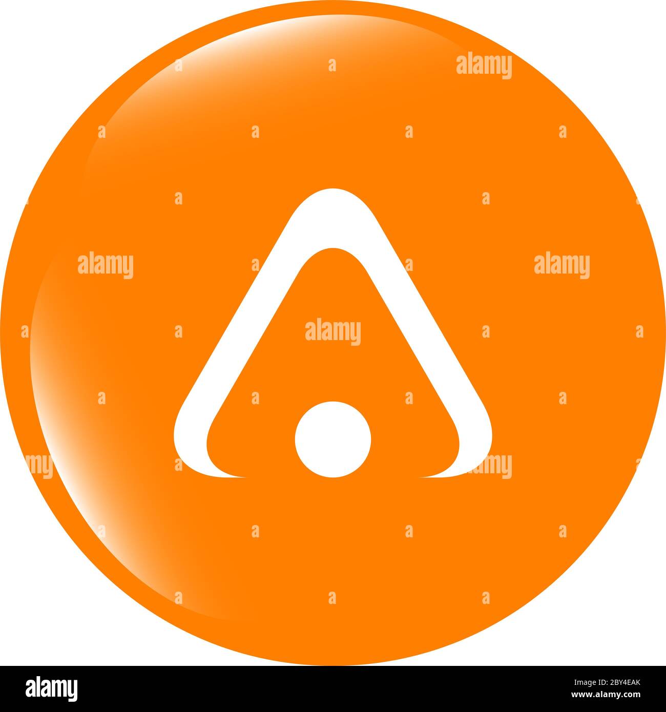 La technologie de l'abstrait, bouton icône web isolated on white Banque D'Images