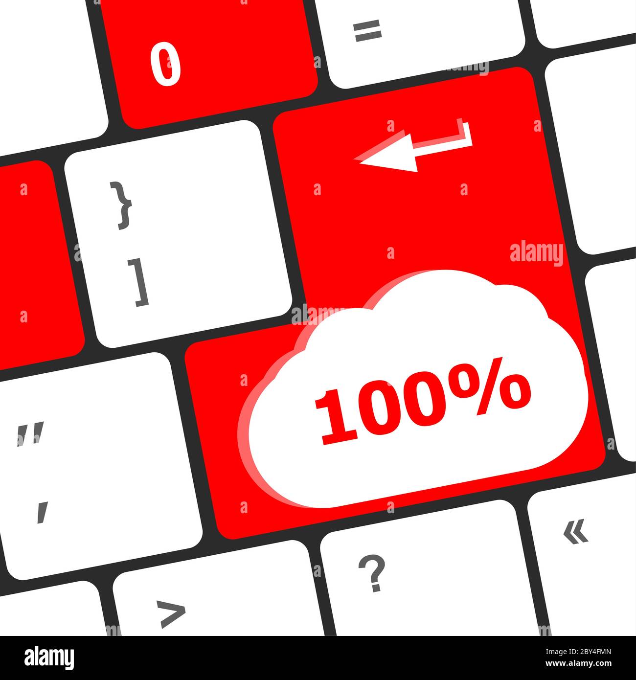 Cent pour cent nature touche au clavier Banque D'Images