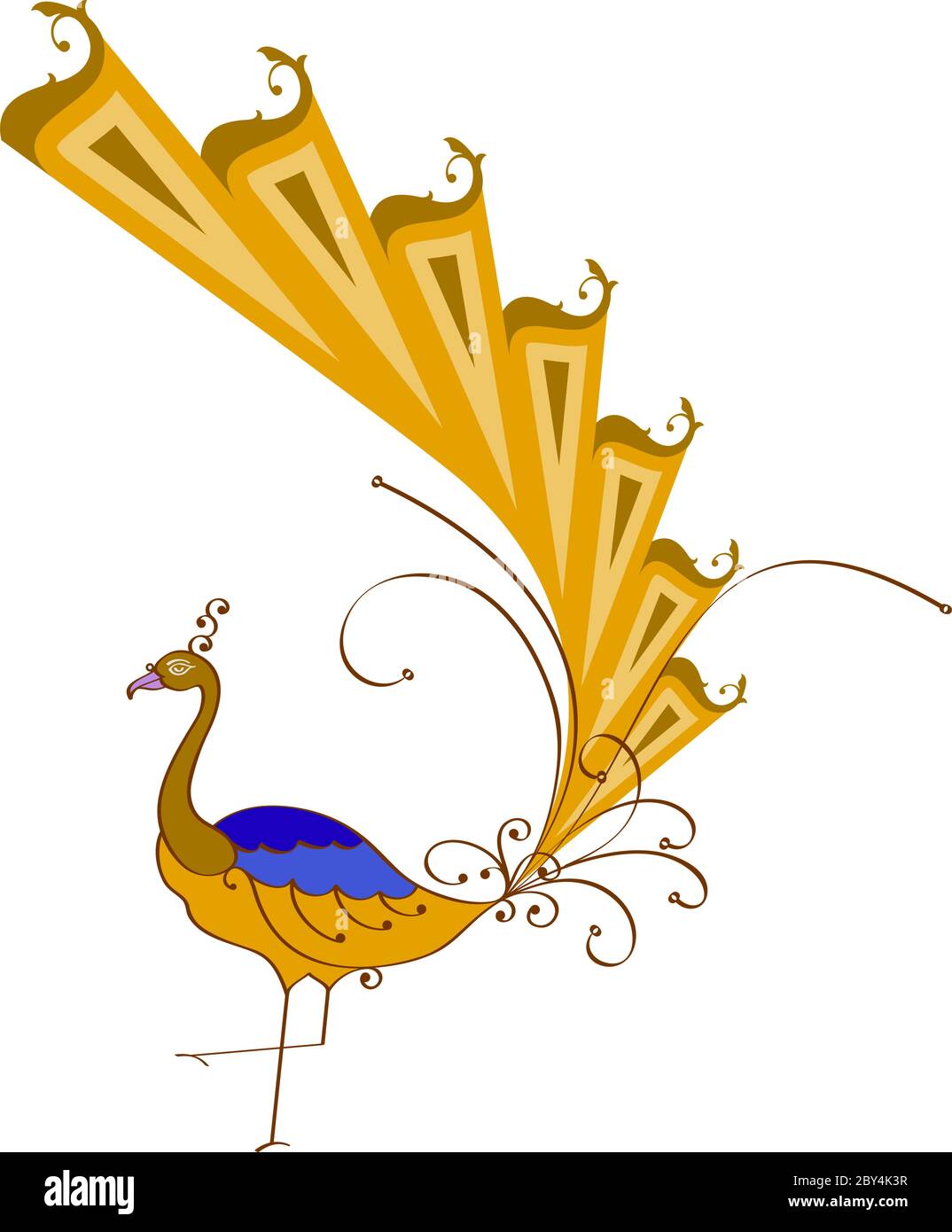 Peacock dessinés à la main, Art vecteur artistique Illustration de Vecteur