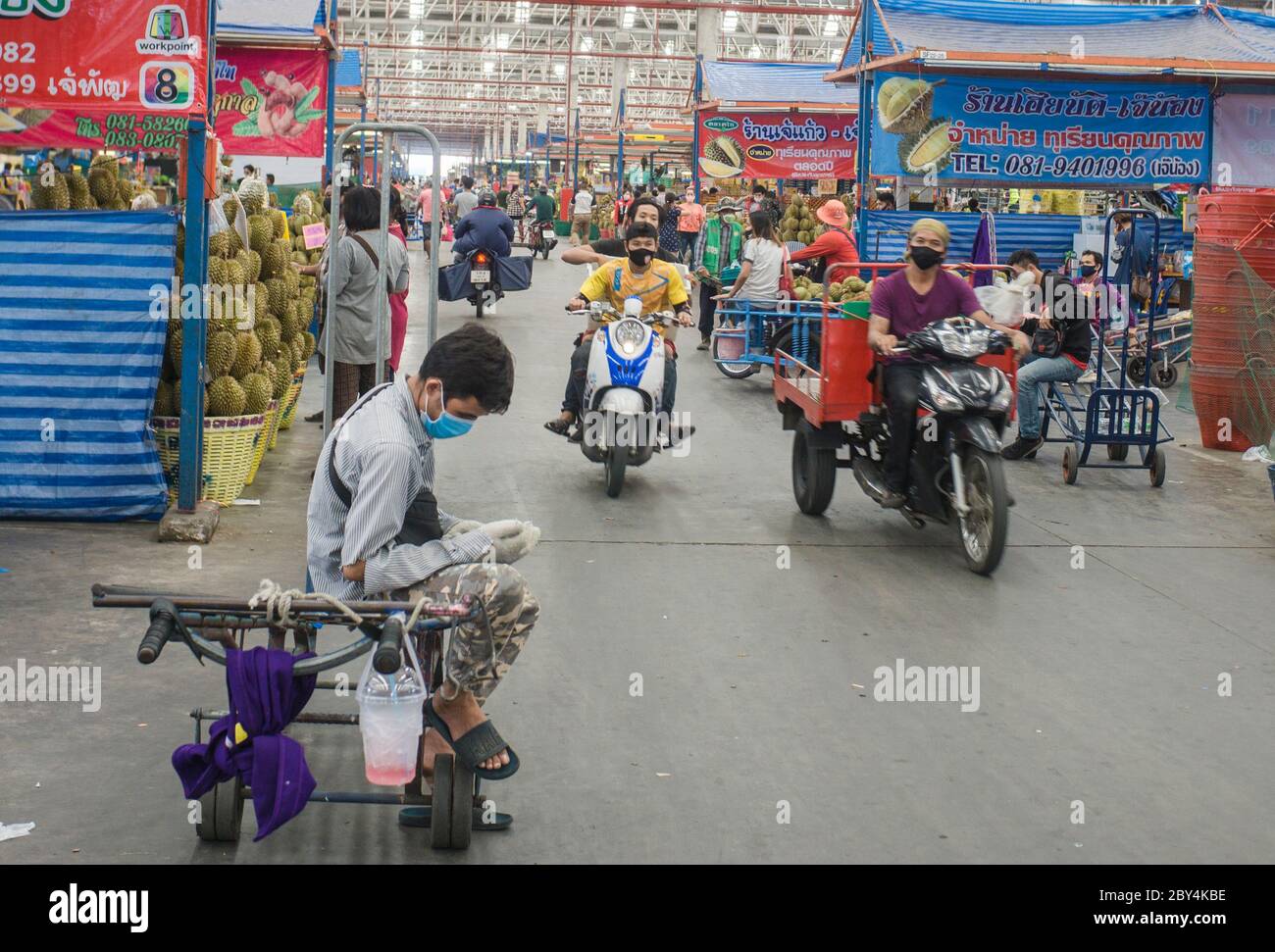Les gens faisaient de l'activité dans la zone du marché, Bangkok Thaïlande Banque D'Images