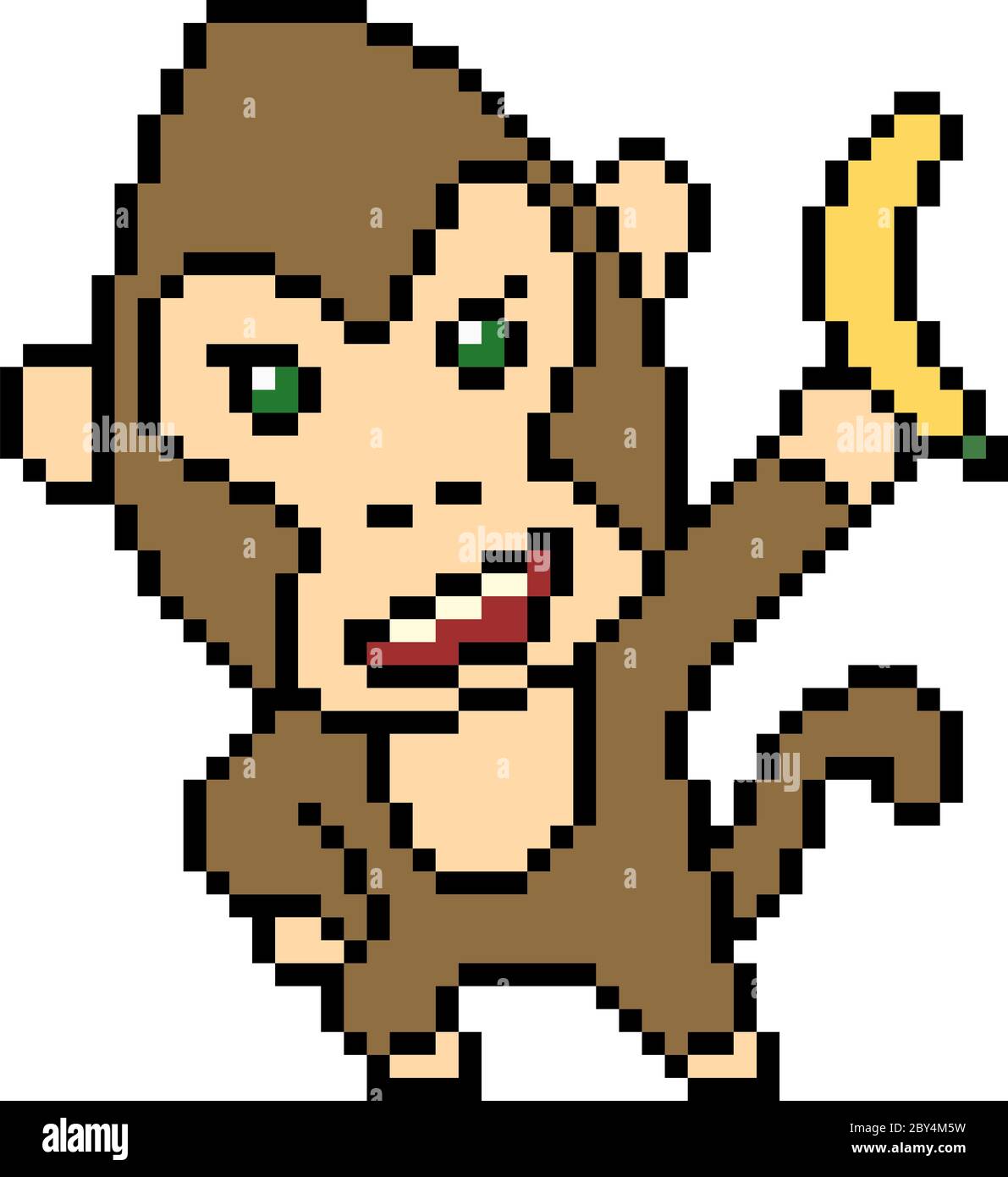 Ape and banana Banque d'images vectorielles - Alamy