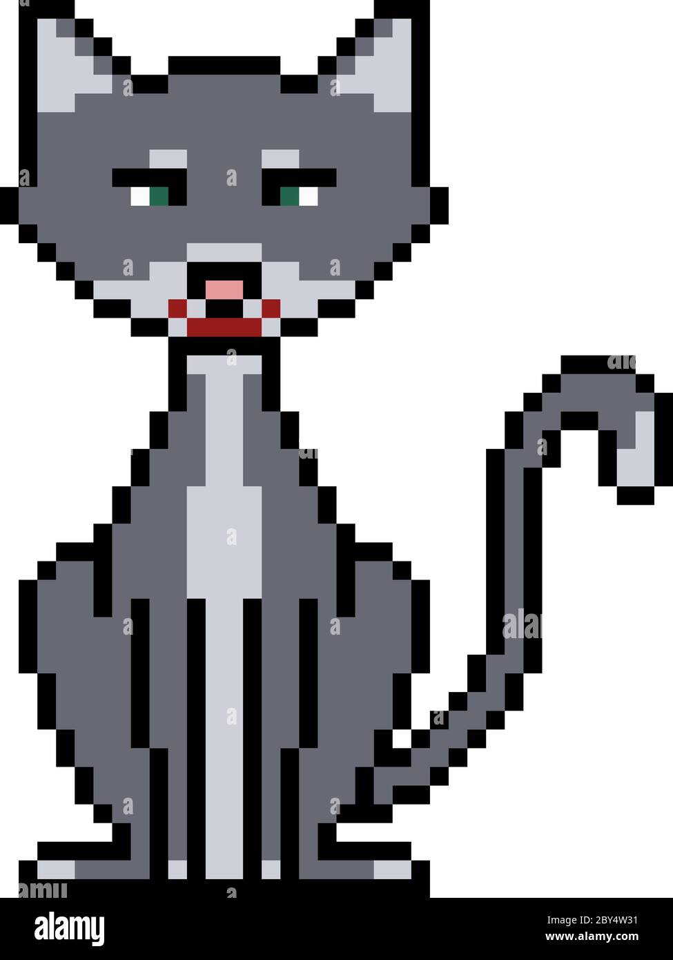 Chat Vector Pixel Art Sit Isole Image Vectorielle Stock Alamy Chat Vector Pixel Art Sit Isole Image Vectorielle Stock Alamy