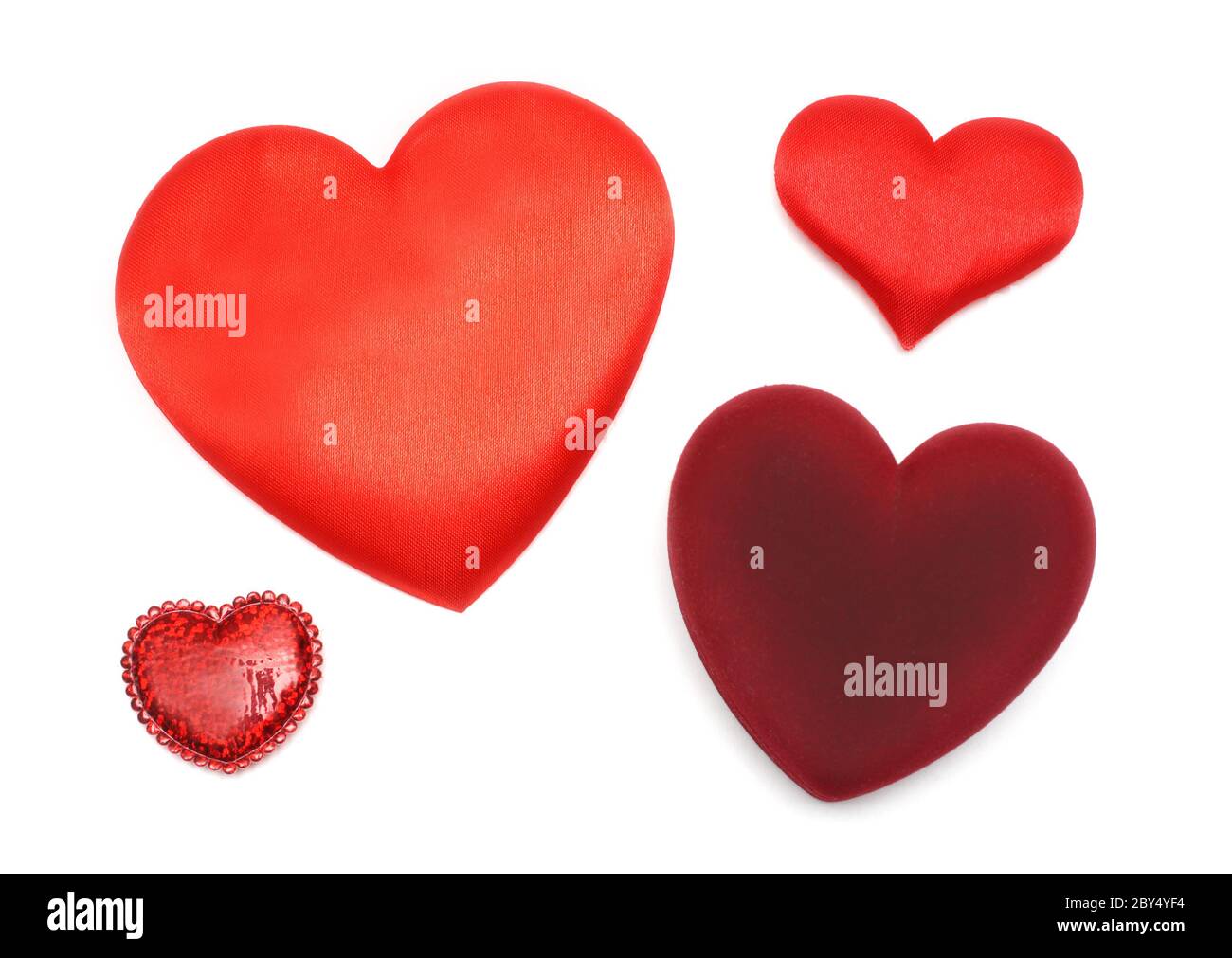 saint-valentin - quatre cœurs différents Banque D'Images