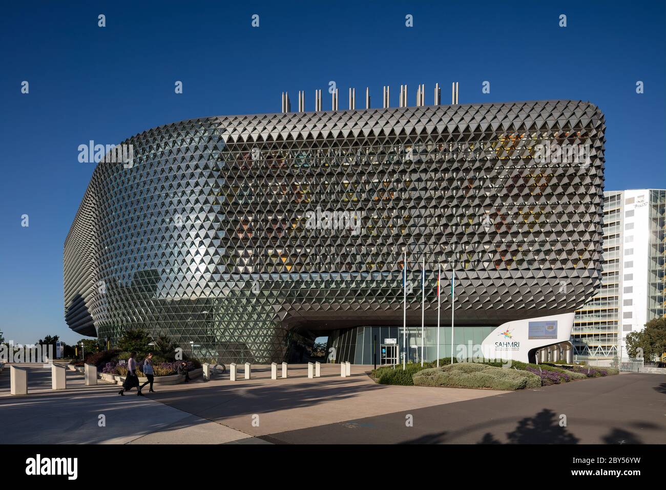 Adélaïde Australie méridionale 18 novembre 2019 : architecture moderne dans le bâtiment SAHMRI, un centre de recherche médicale à Adélaïde, Australie méridionale Banque D'Images