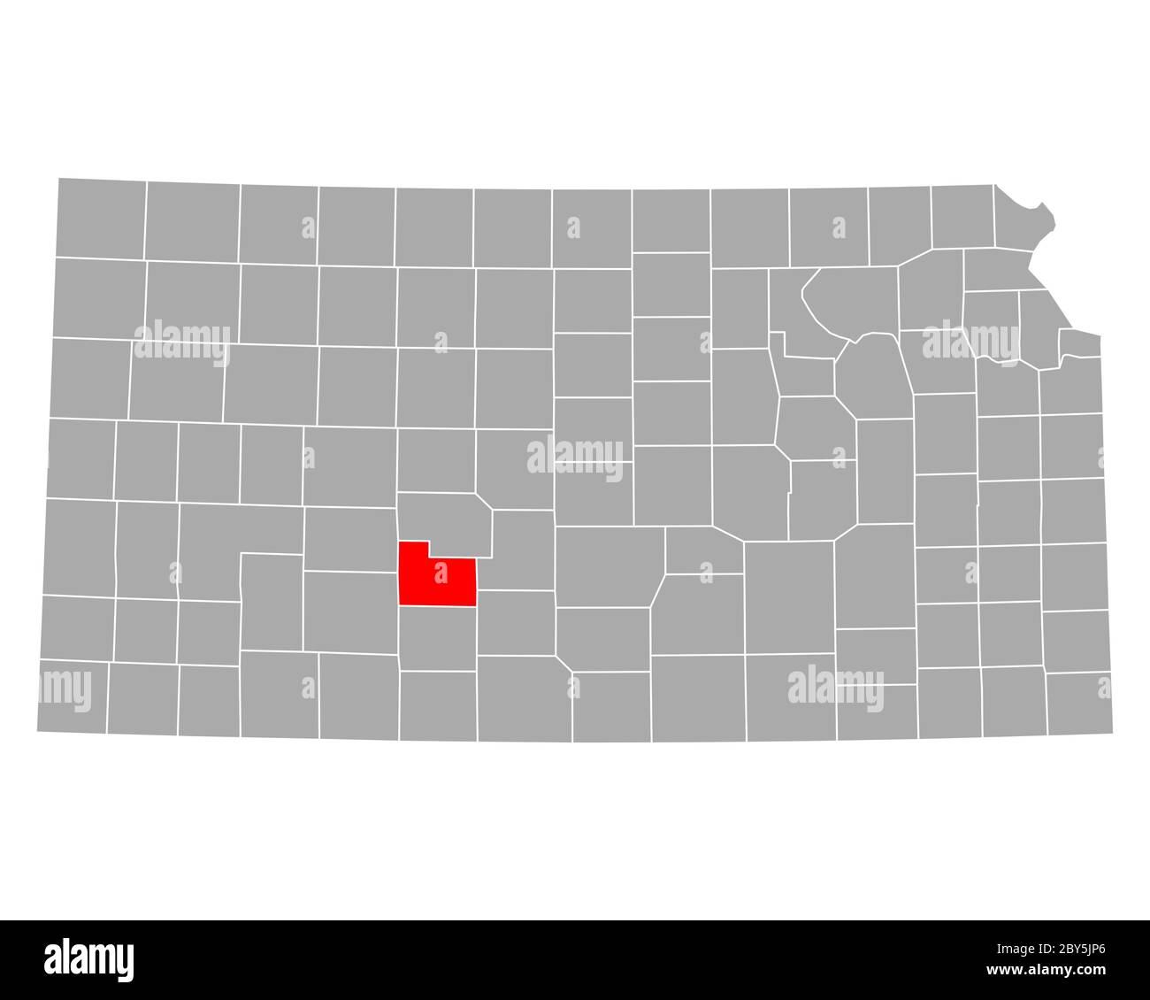 Carte d'Edwards dans le Kansas Banque D'Images