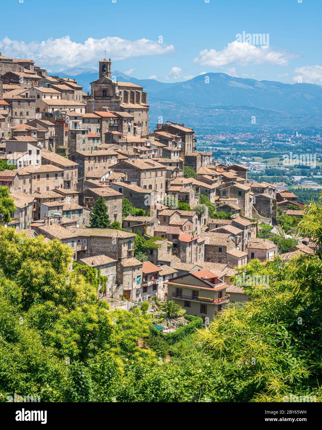 Patrica, belle petite ville de la province de Frosinone, Latium, Italie. Banque D'Images