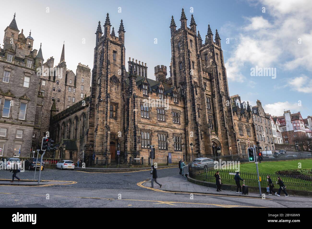 New College, Université d'Édimbourg, capitale de l'Écosse, partie du Royaume-Uni Banque D'Images
