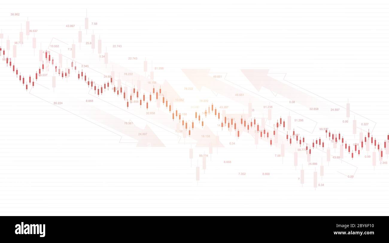 Contexte de la bourse Forex. Modèle de bannière Web financière pour graphique de trading Forex. Indicateurs de trading Forex sur fond blanc Illustration de Vecteur