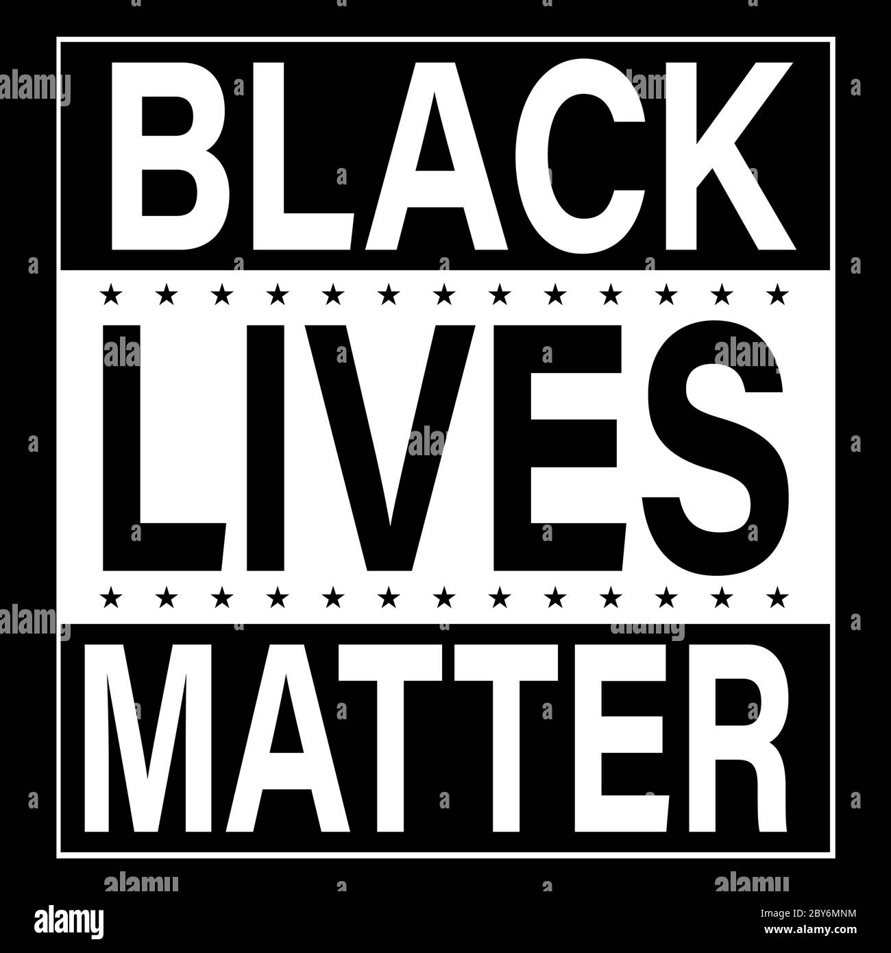 Illustration graphique de Black Lives Matter (BLM) à utiliser comme poster pour sensibiliser à l'inégalité raciale : brutalité policière et préjugés contre l'Afr Illustration de Vecteur