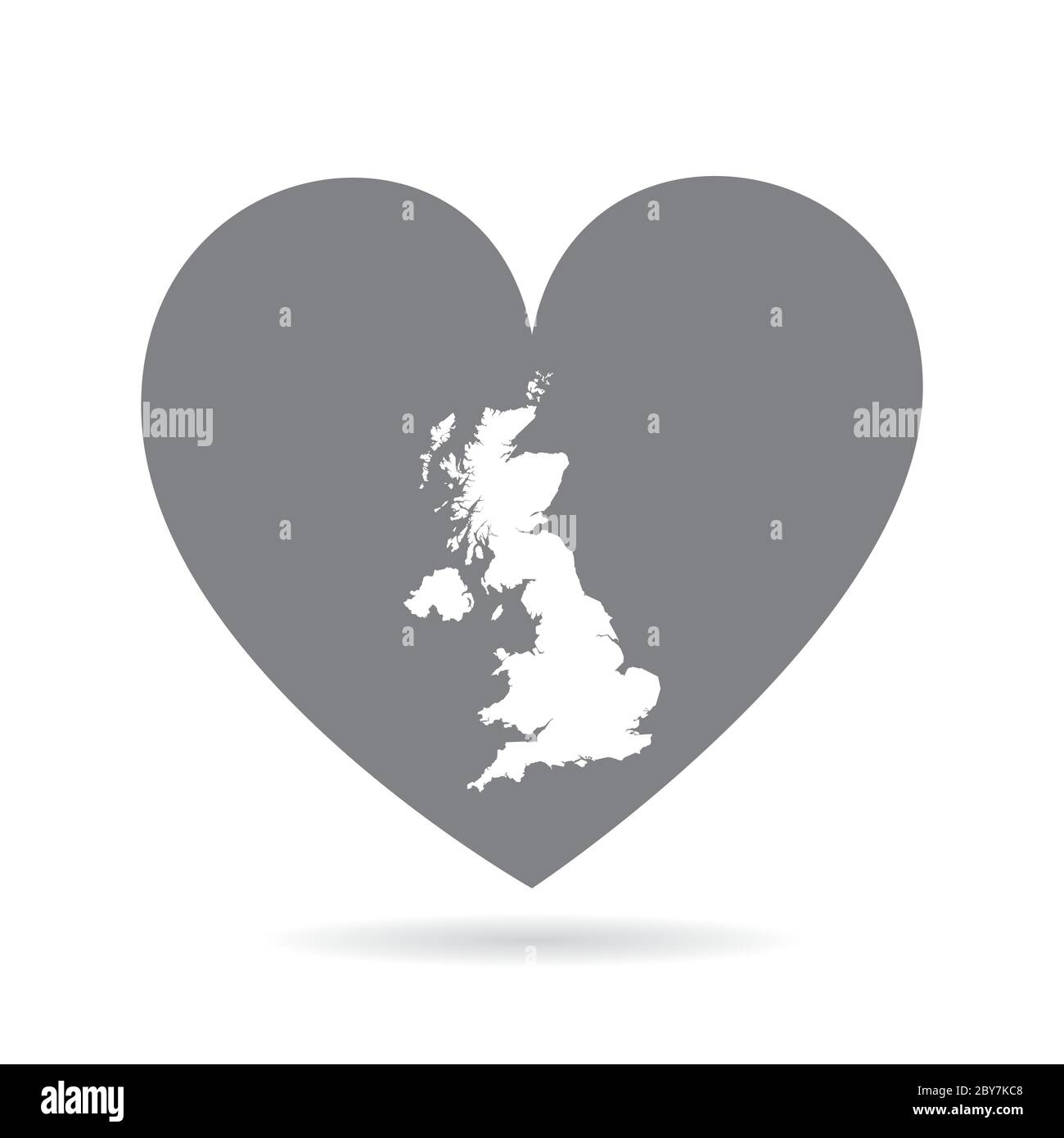 Carte 3D du Royaume-Uni avec panneau vert de recyclage. Rendu 3D Illustration de Vecteur