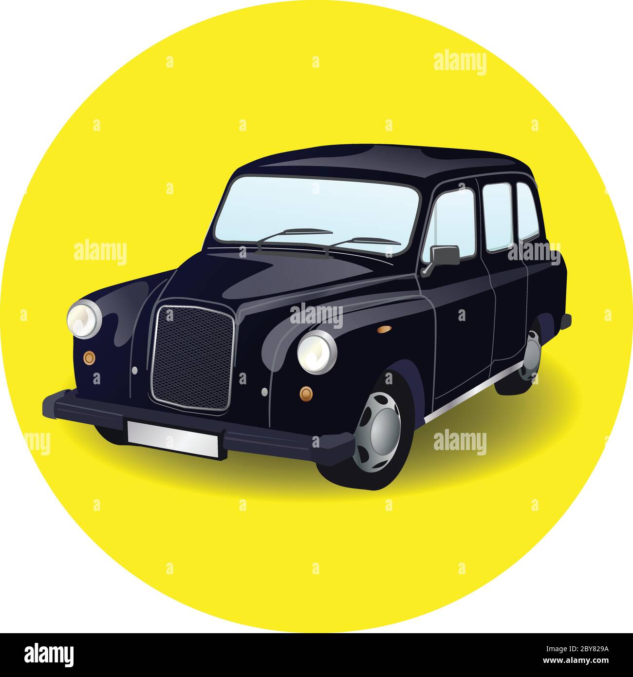 Illustration vecteur de taxi isolée sur fond blanc Illustration de Vecteur