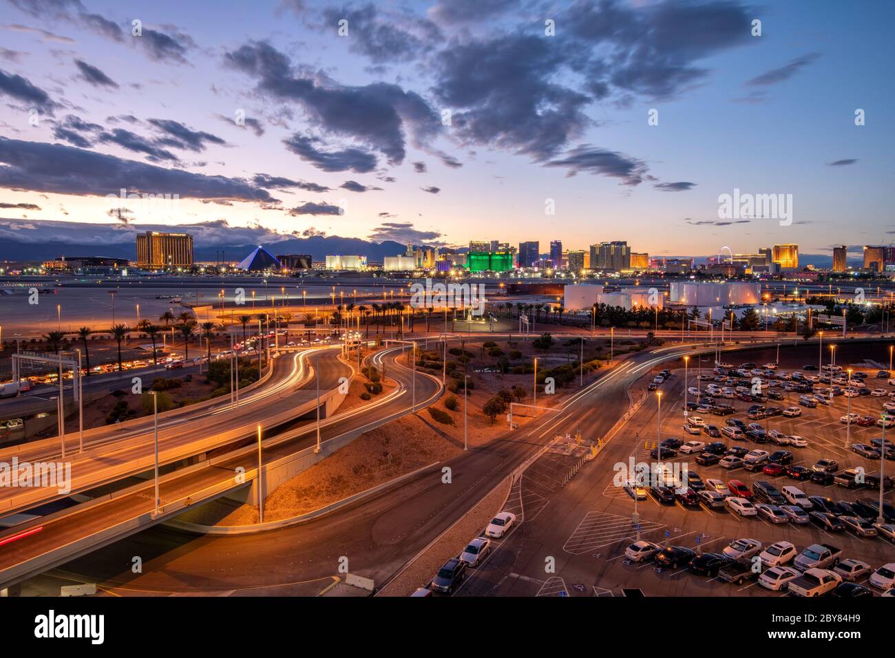 États-Unis, Sud-Ouest, Nevada, Las Vegas, Skyline Banque D'Images