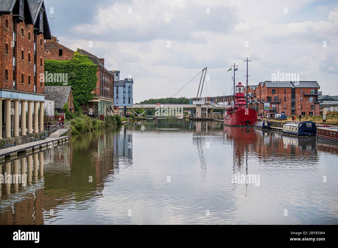 Les docklands historiques de Gloucester attendent de rouvrir après la levée des restrictions gouvernementales pendant la pandémie du coronavirus ville de Gloucester, le 2020 juin Banque D'Images