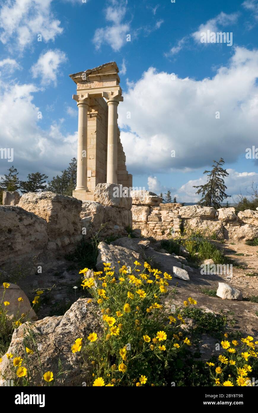 Temple d'Apollon, Sanctuaire d'Apollon Ylatis, Limassol, Chypre (Sud) Banque D'Images