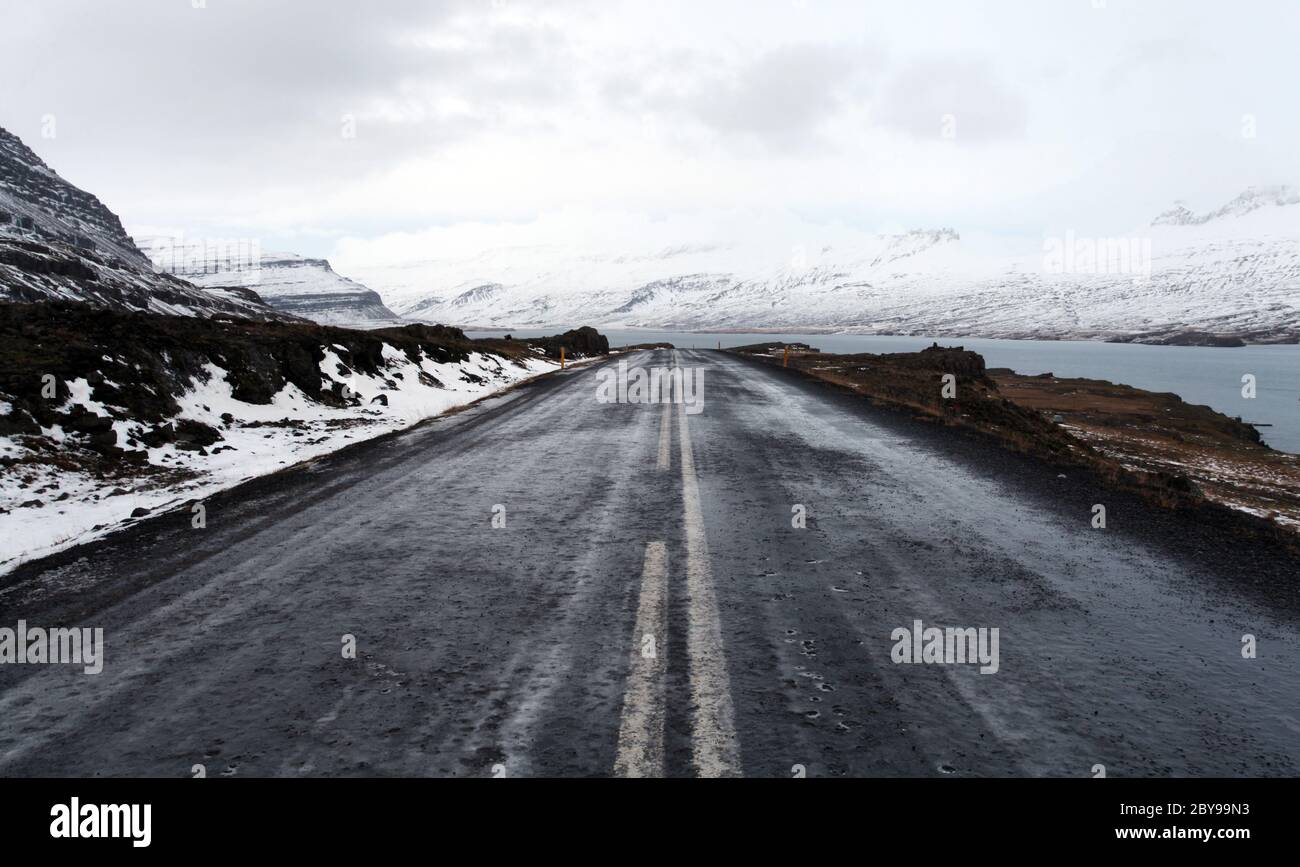 Fjords est de l'Islande Banque D'Images