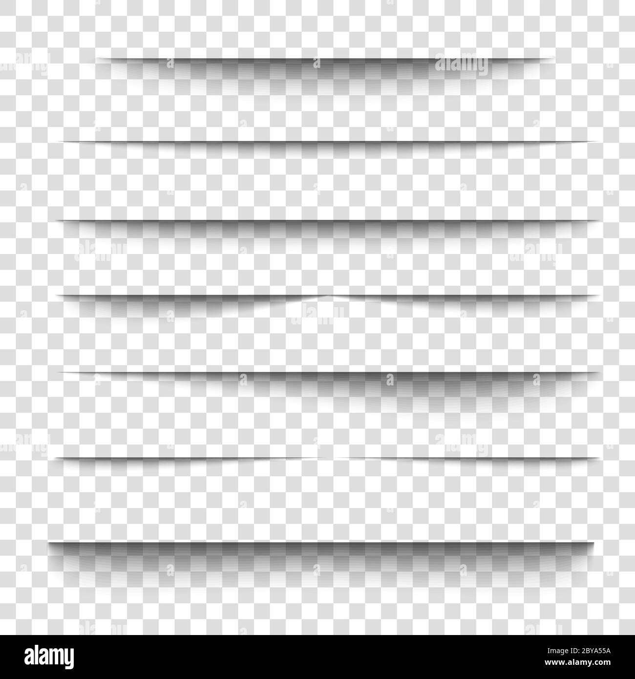 Effet d'ombre de feuille de papier. Forme d'arête de ligne 3D. Illustration de Vecteur