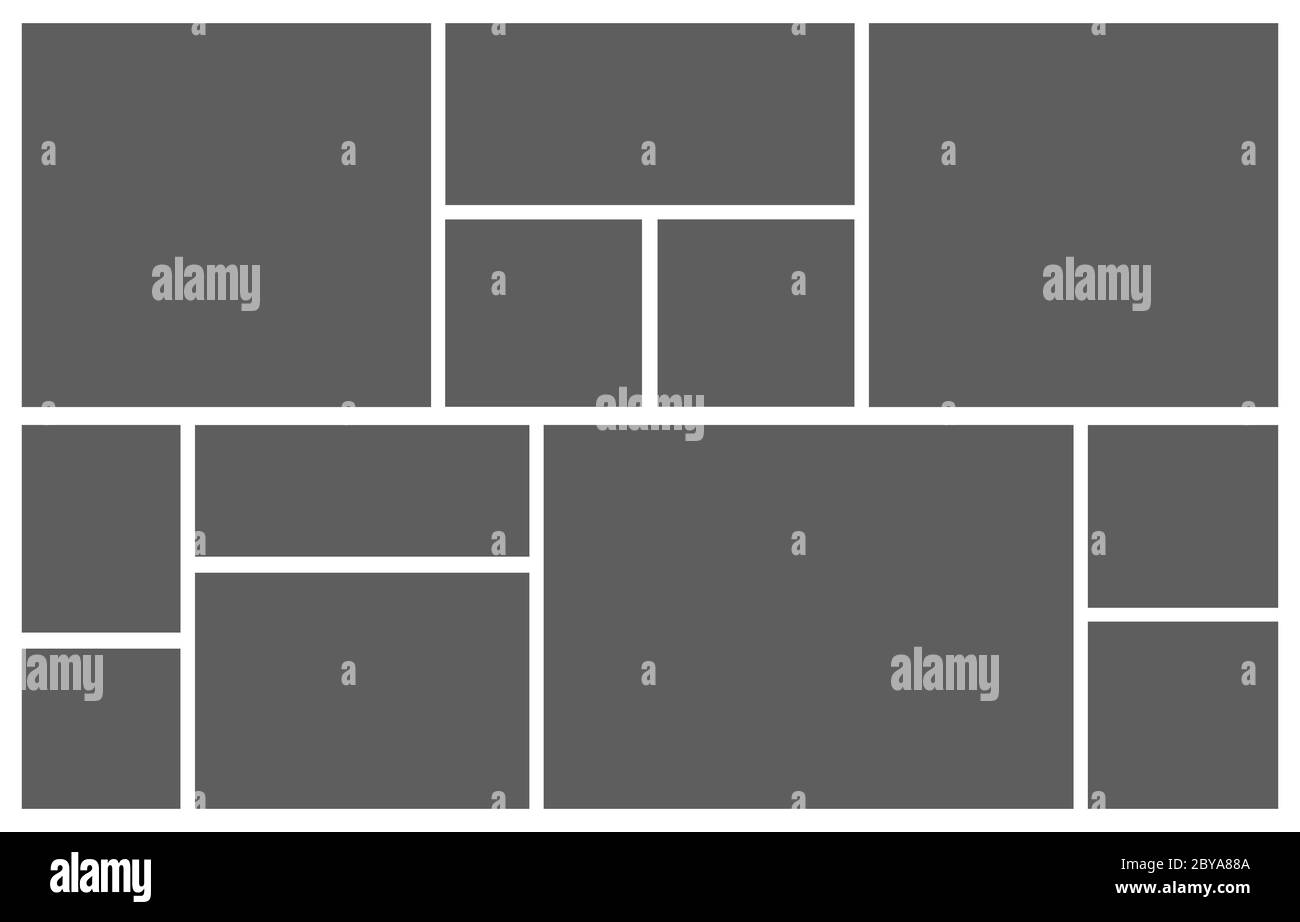 Grille de collage. Mosaïque photo de tableau d'humeur. Illustration du vecteur de photomontage. Illustration de Vecteur