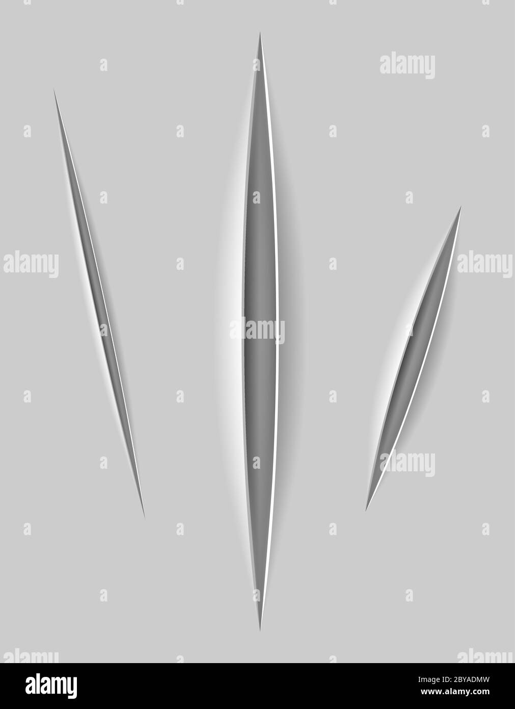 des coupes de papier réalistes avec un couteau avec un fond transparent pour l'illustration vectorielle de conception isolée sur l'arrière-plan Illustration de Vecteur