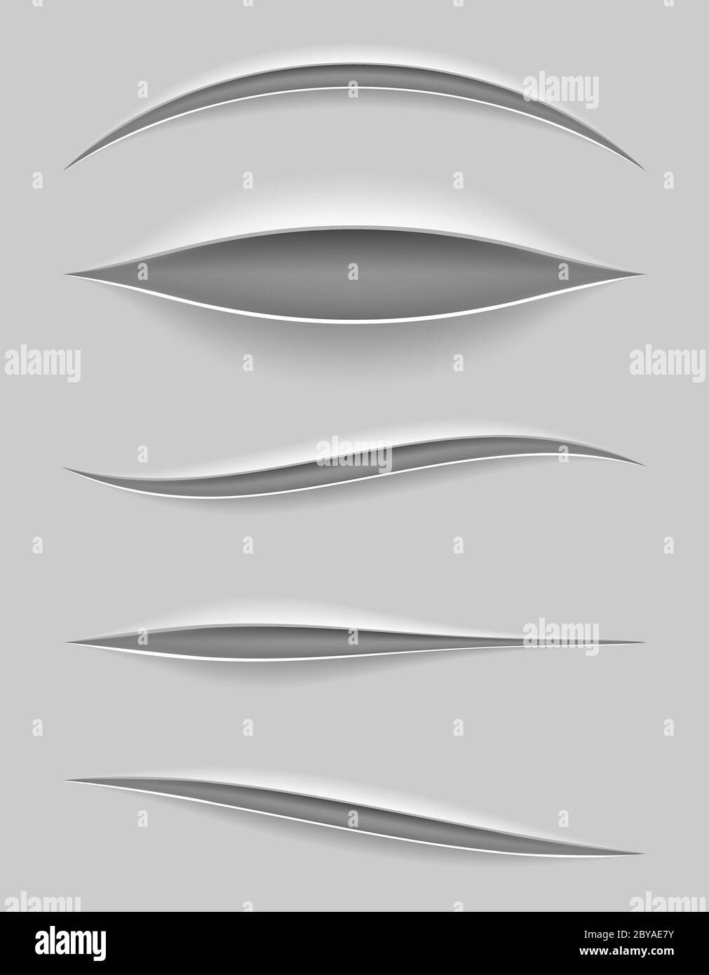des coupes de papier réalistes avec un couteau avec un fond transparent pour l'illustration vectorielle de conception isolée sur l'arrière-plan Illustration de Vecteur