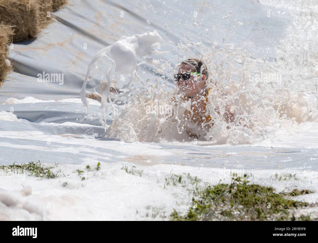Poley Mountain, Nouveau-Brunswick, Canada - 10 juin 2017 : participation à la collecte de fonds annuelle « la course de boue au cœur ». Banque D'Images