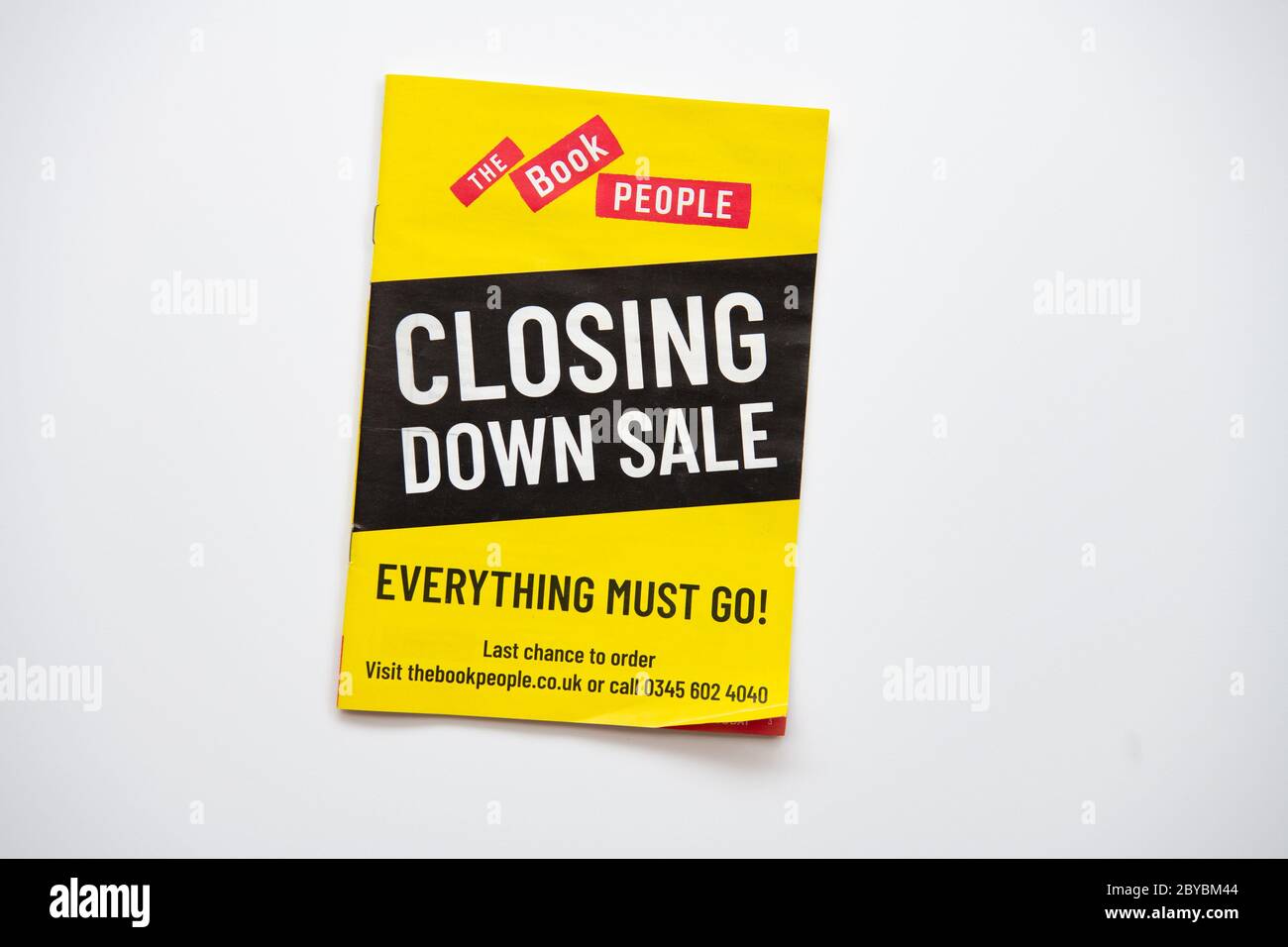 Le catalogue Book People Closing Down sale 2020 - Royaume-Uni Banque D'Images