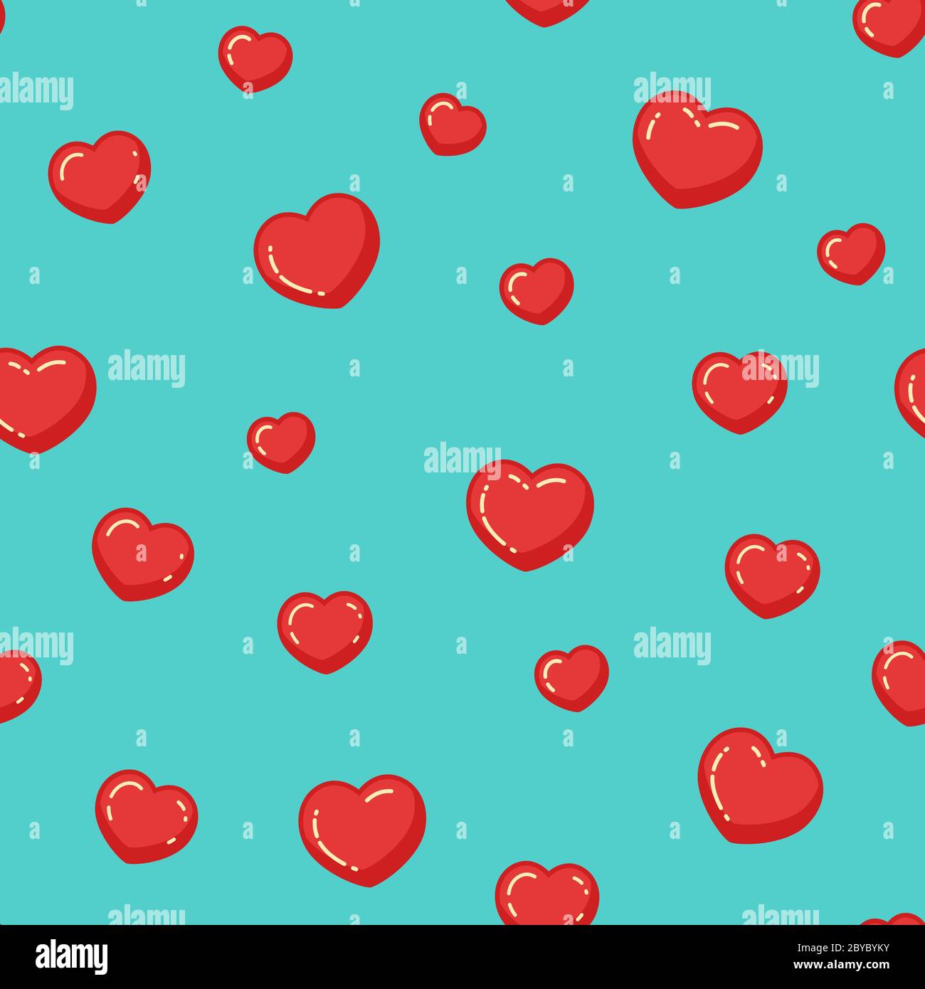 Motif coeurs rouges. Fond vectoriel transparent et coloré Illustration de Vecteur