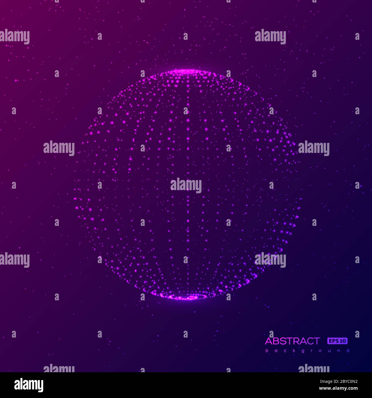 Sphère de particules de globe abstraites. Illustration de Vecteur