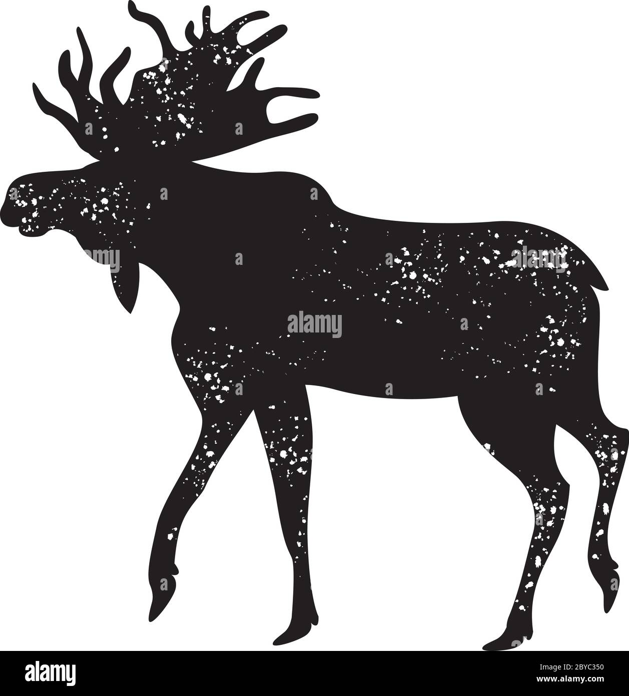 Orignal de taureau. Illustration vectorielle plate. Silhouettes simples, texture à pois. Isolé sur blanc Illustration de Vecteur Orignal de taureau. Illustration vectorielle plate. Silhouettes simples, texture à pois. Isolé sur blanc Illustration de Vecteur