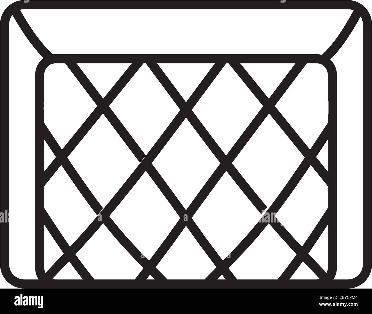 icône de porte d'objectif sur fond blanc, style de ligne, illustration vectorielle Illustration de Vecteur