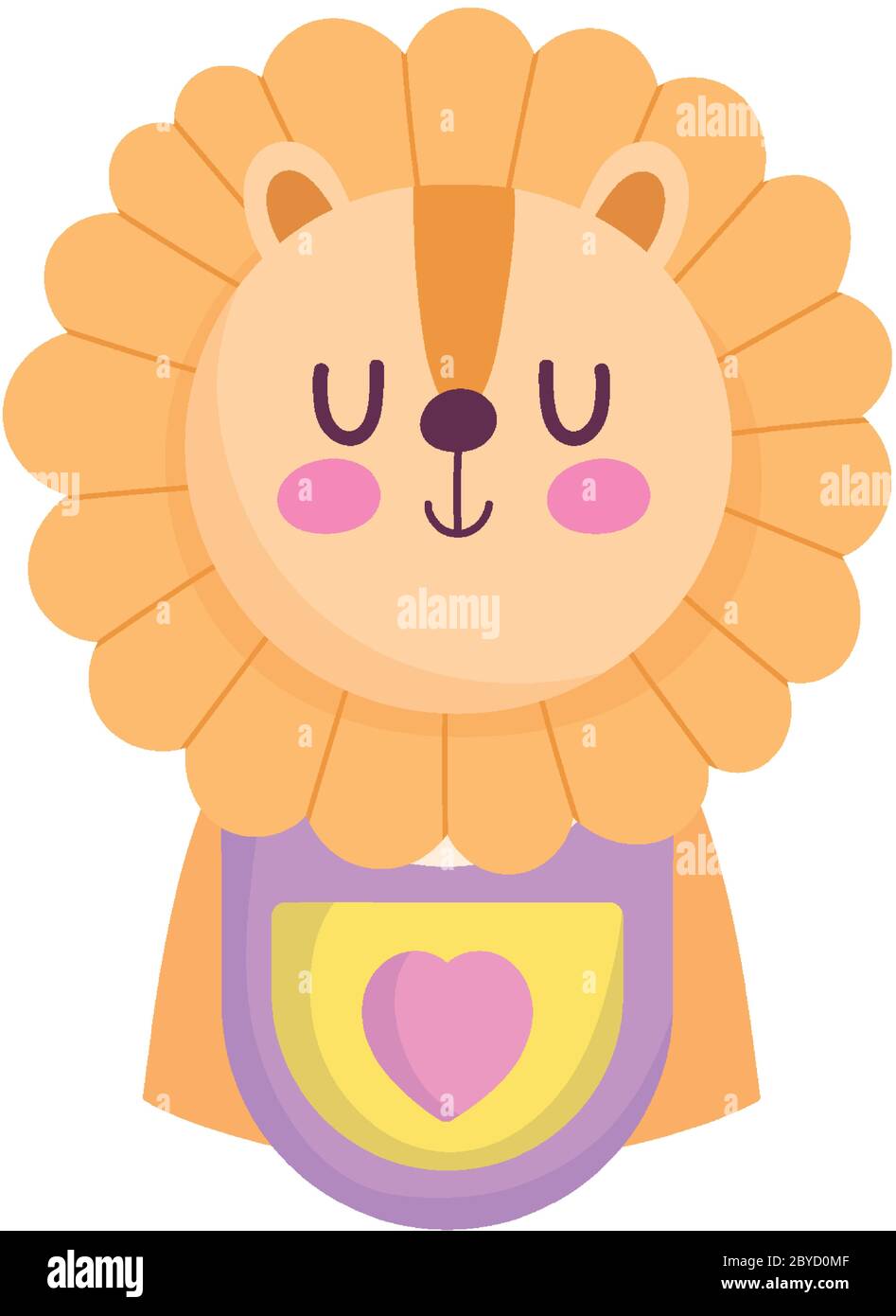 Douche Bebe Lion Mignon Avec Bavoir Dessin Anime Annoncer Nouveau Ne Bienvenue Conception Isolee Icone Illustration Vectorielle Image Vectorielle Stock Alamy