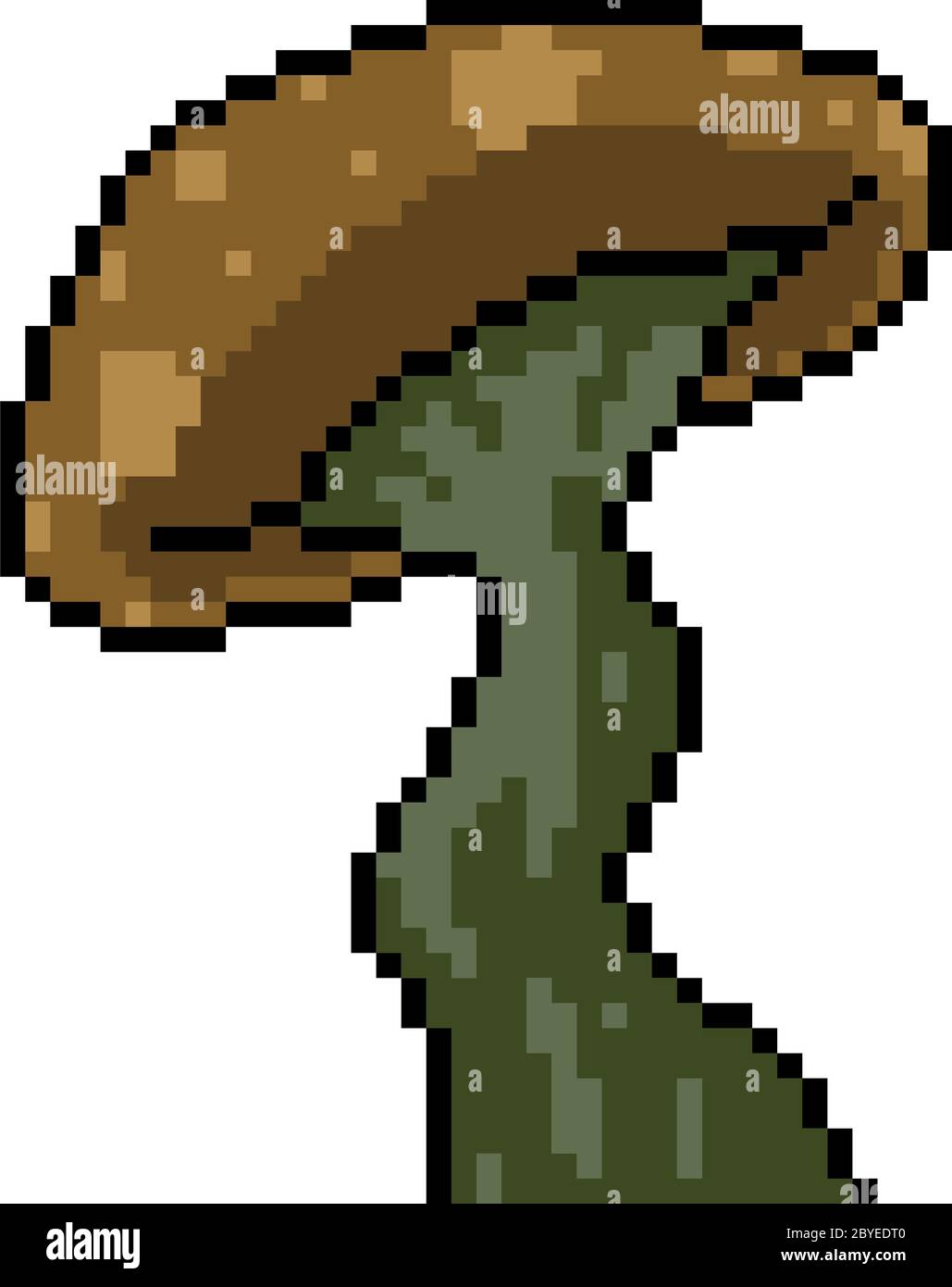 vecteur pixel art champignon isolé Illustration de Vecteur