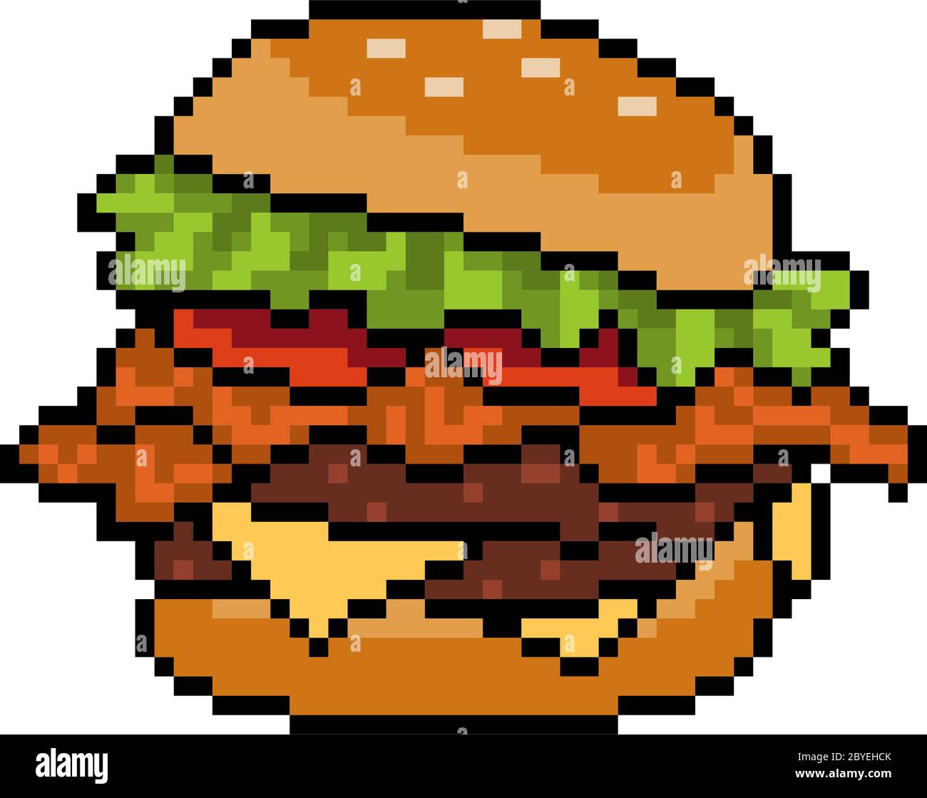 Hamburger pixel art Banque de photographies et d’images à haute