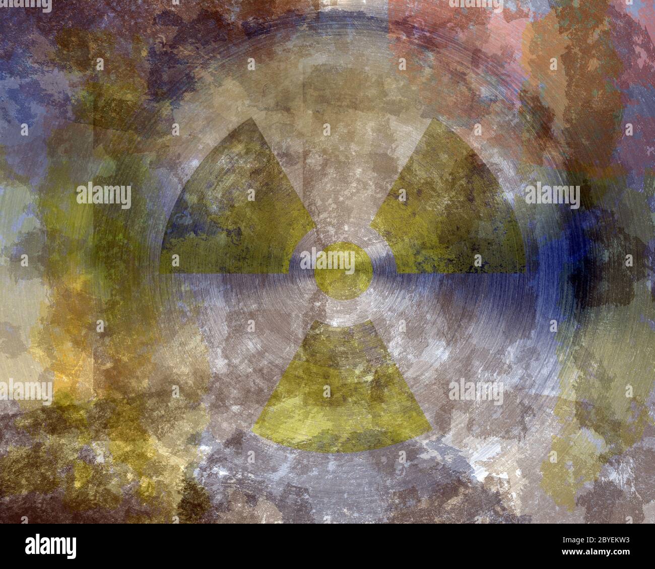 Grunge background texture métallique circulaire Banque D'Images