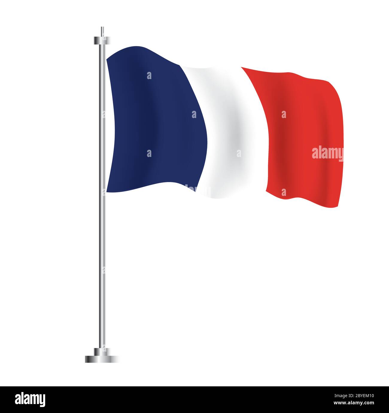 Drapeau France 3d Fond Blanc Banque d'images vectorielles - Alamy