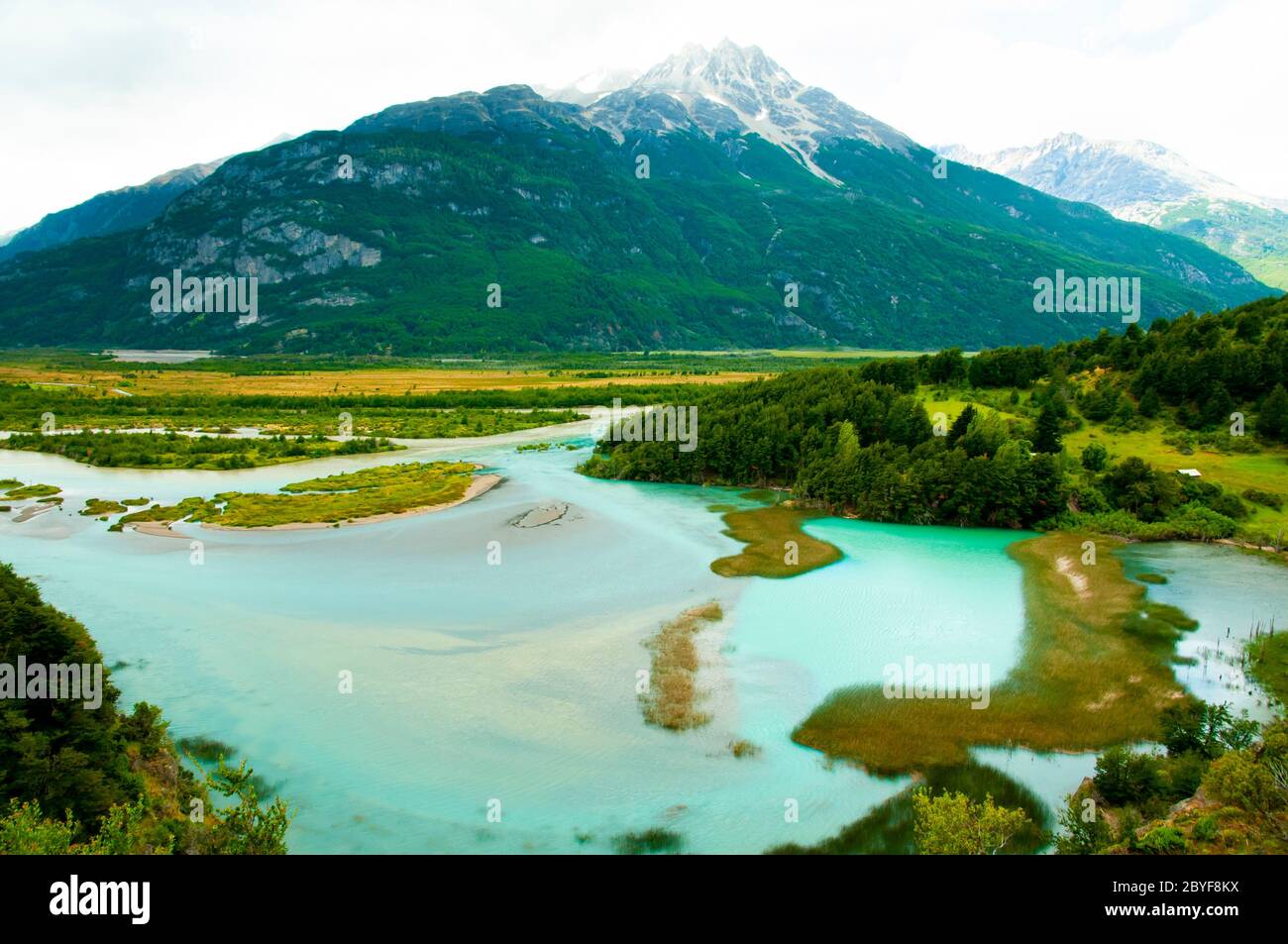 La rivière Ibanez - Chili Banque D'Images