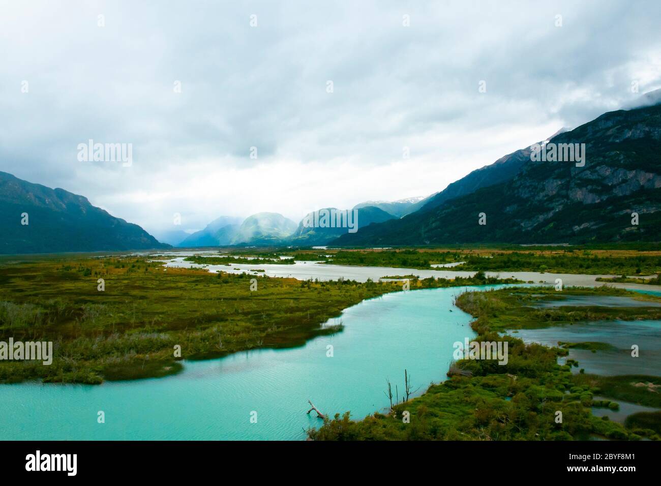 La rivière Ibanez - Chili Banque D'Images
