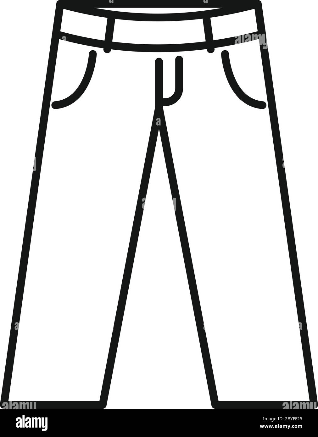 Icône en tissu. Icône vectorielle en tissu Jean pour le design Web isolé sur fond blanc Illustration de Vecteur