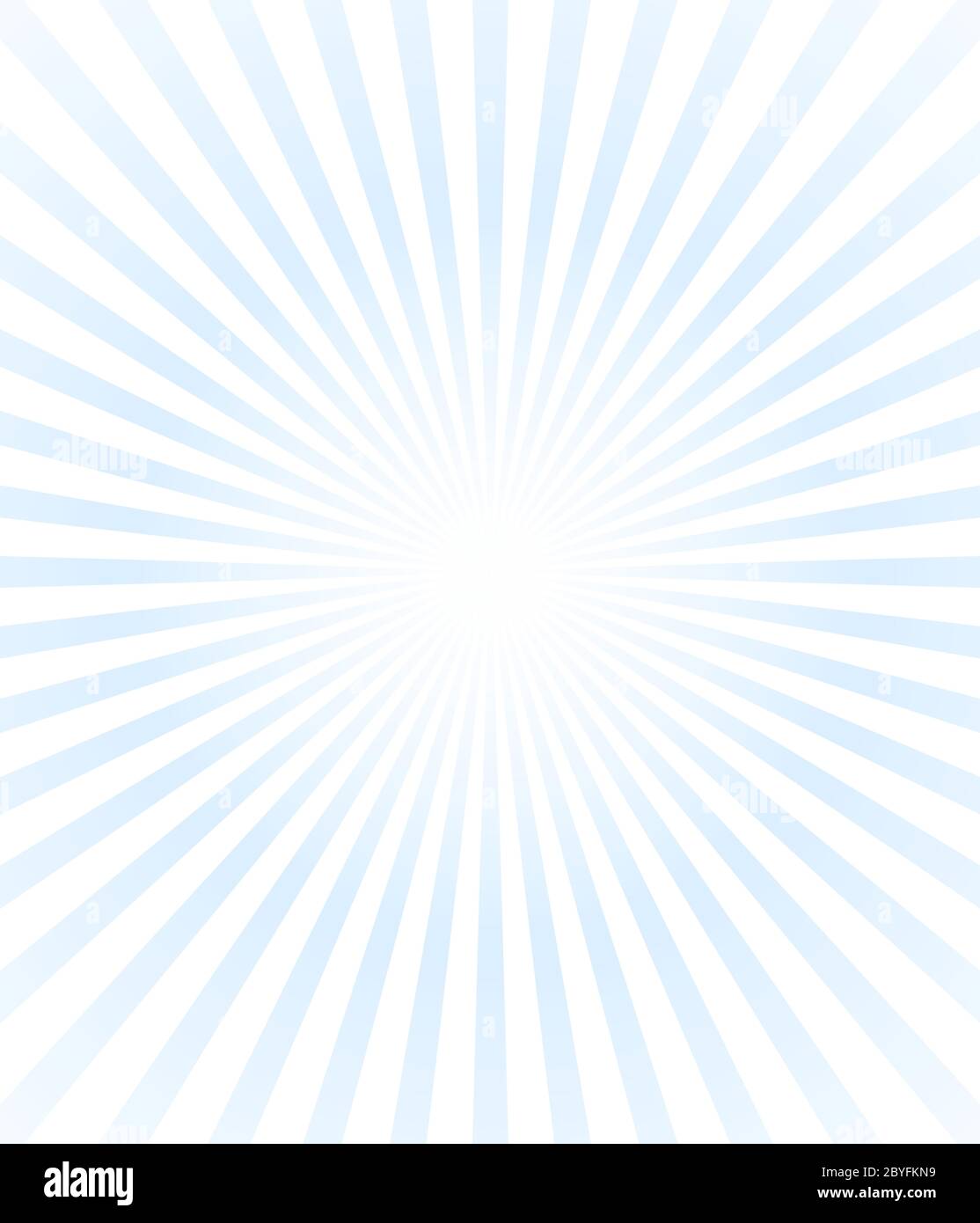 Arrière-plan de la bannière Sunburst. Faisceau de rayons du soleil vectoriels bleus. Illustration en étoile. Lumière du soleil. Arrière-plan rayé. Illustration de Vecteur
