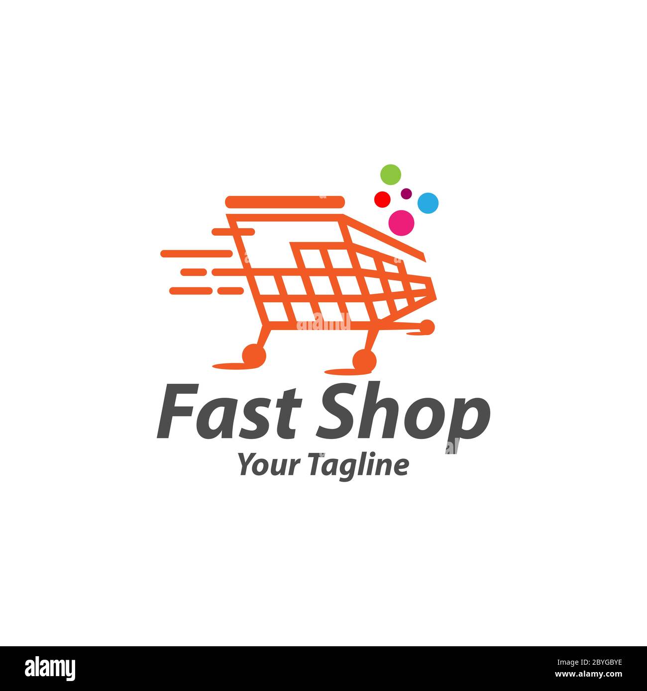 Modèle de logo exclusif pour le shopping et la vente au détail, élément de design de logo Speed Shop et Shopping Illustration de Vecteur