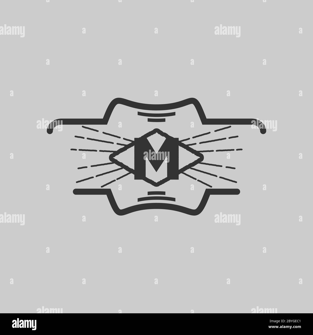 M lettre idée vecteur logo et modèle d'icône d'application Illustration de Vecteur