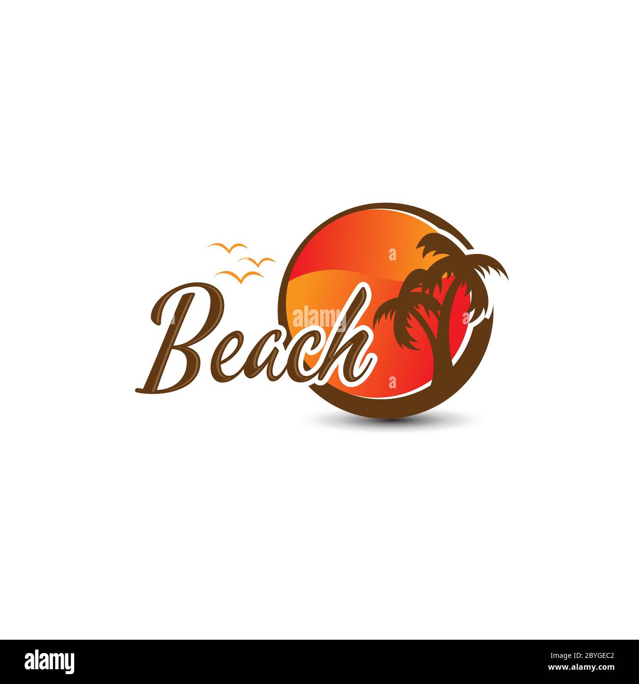 Beach logo Template Design Vector, Emblem, Design concept, Creative Symbol, Icon Illustration de Vecteur