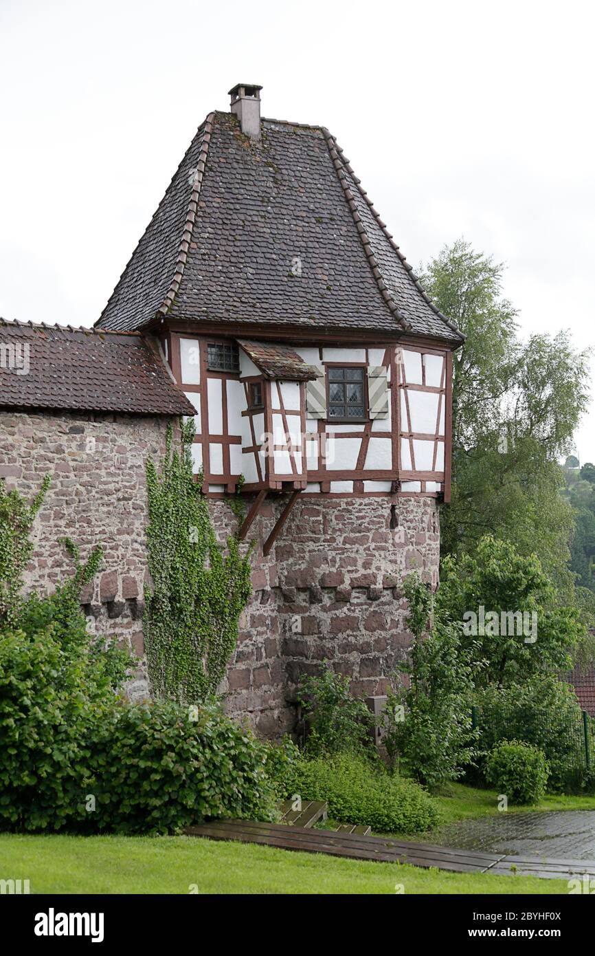 Le château historique d'Altensteig. Forêt noire, Bade-Wurtemberg, Allemagne Banque D'Images