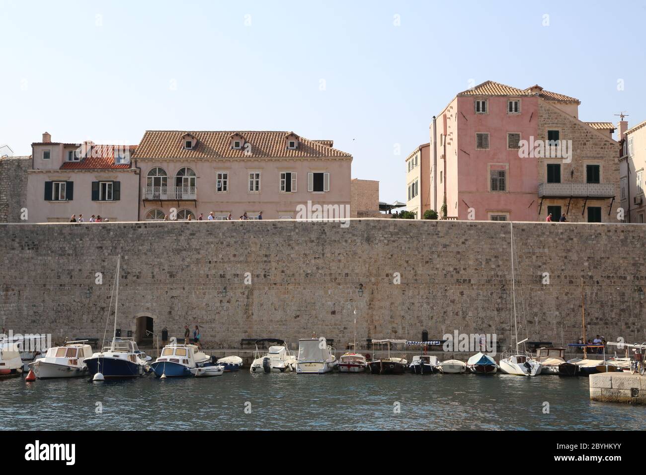 Vue générale sur la vieille ville et le port de Dubrovnik, Croatie Banque D'Images