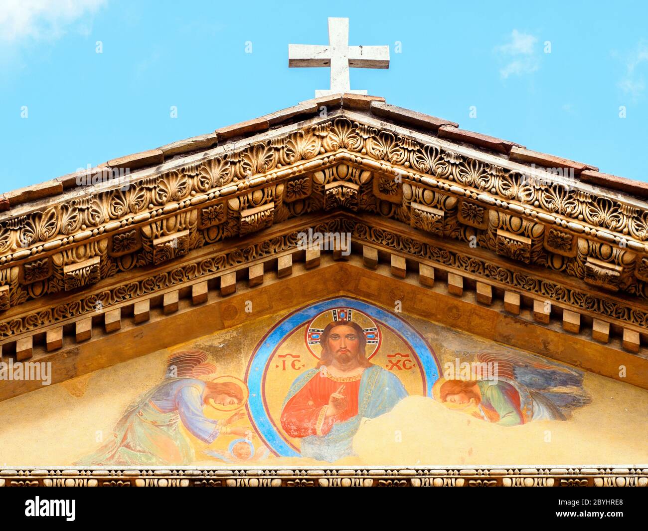 Détail de la basilique Santa Pudenziana - Rome, Italie Banque D'Images