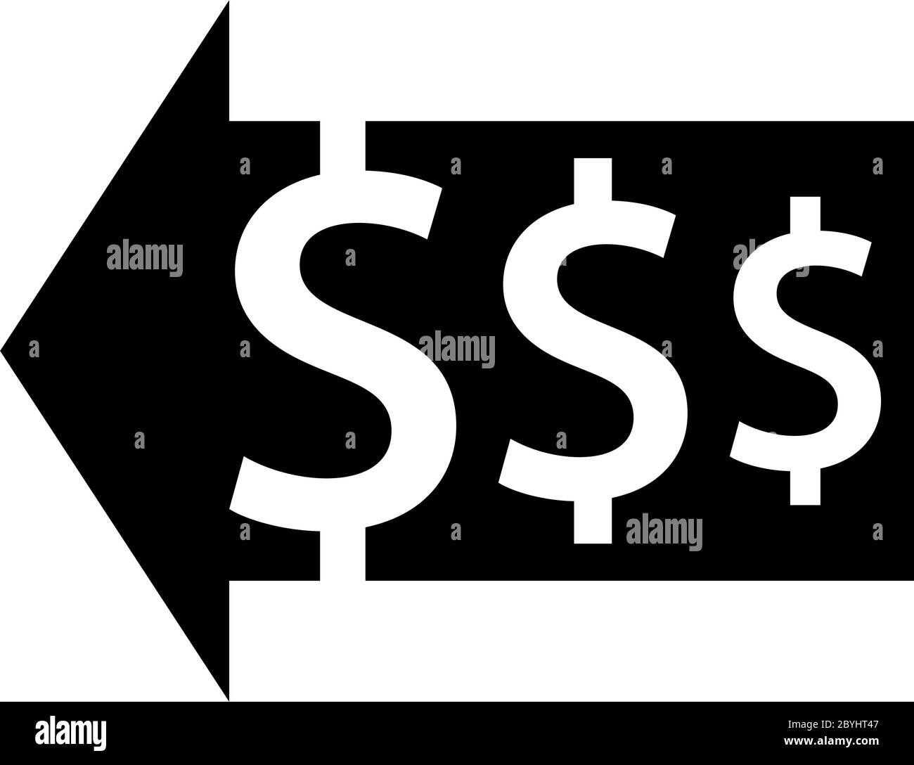 Illustration du scénario de l'icône Money Back Dollar Illustration de Vecteur