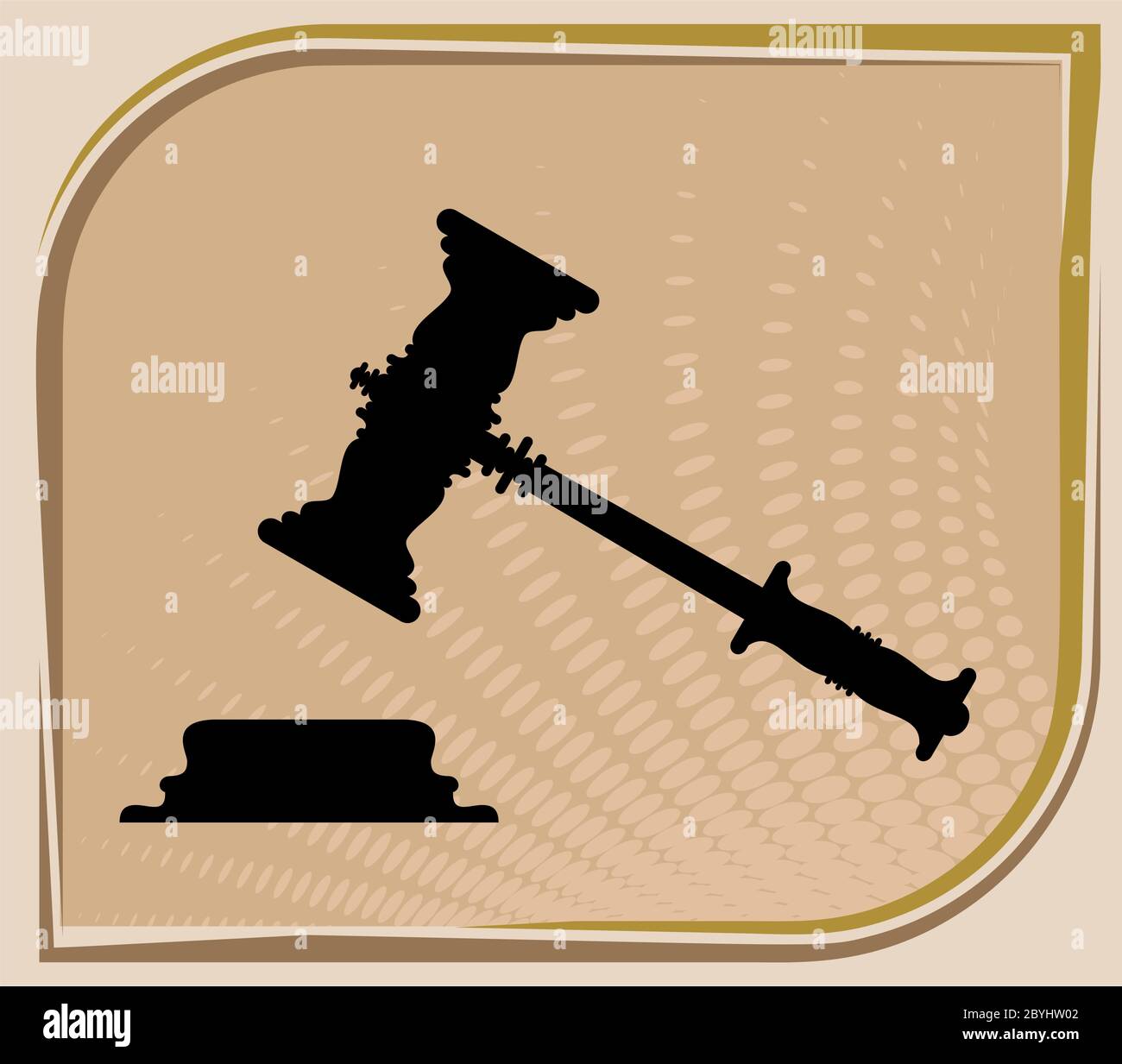 Illustration du vecteur d'icône du juge Gavel Anvil Illustration de Vecteur