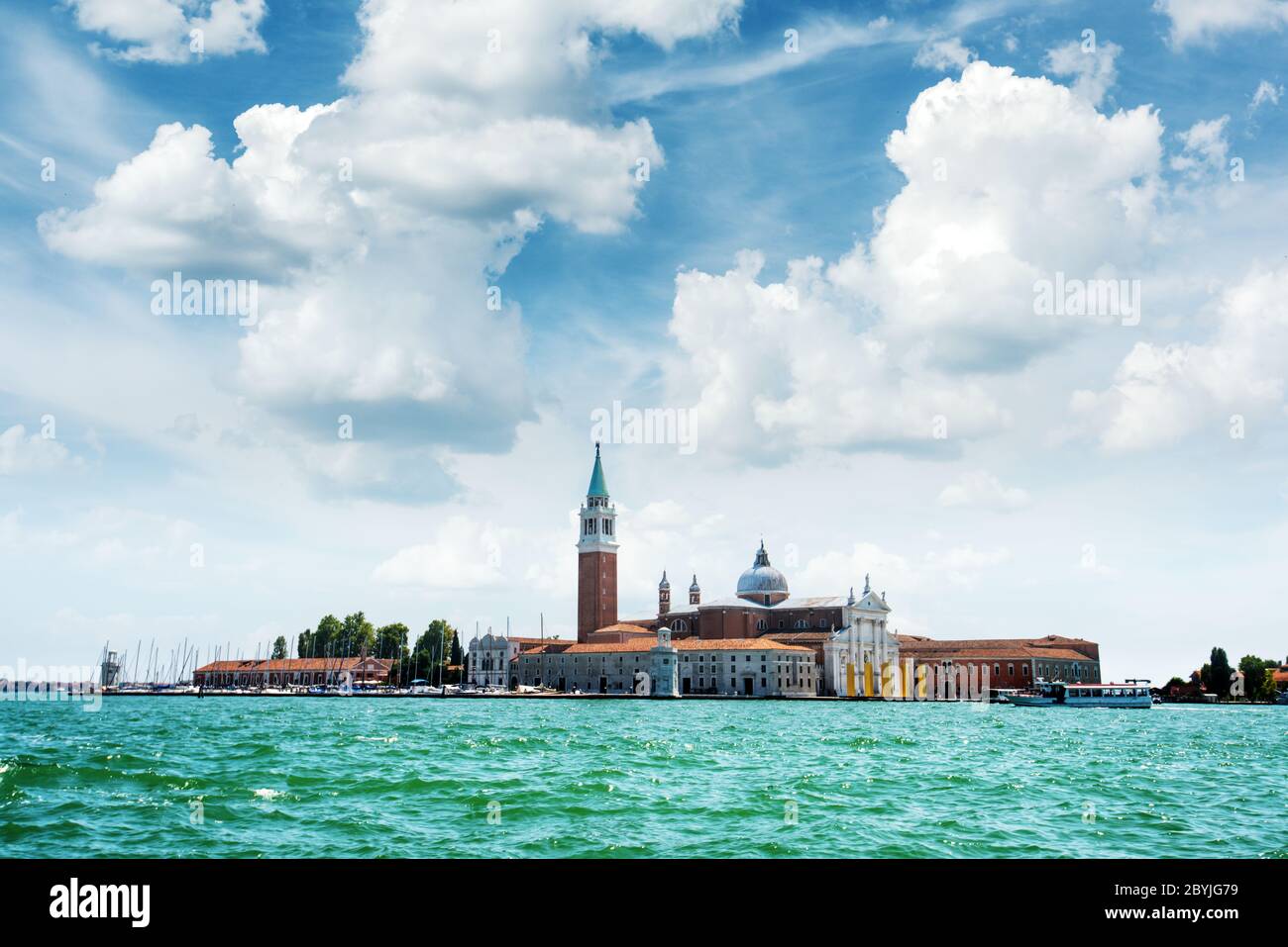 Venise, Italie. L'île de San Giorgio Maggiore et la Cathedra éponyme Banque D'Images