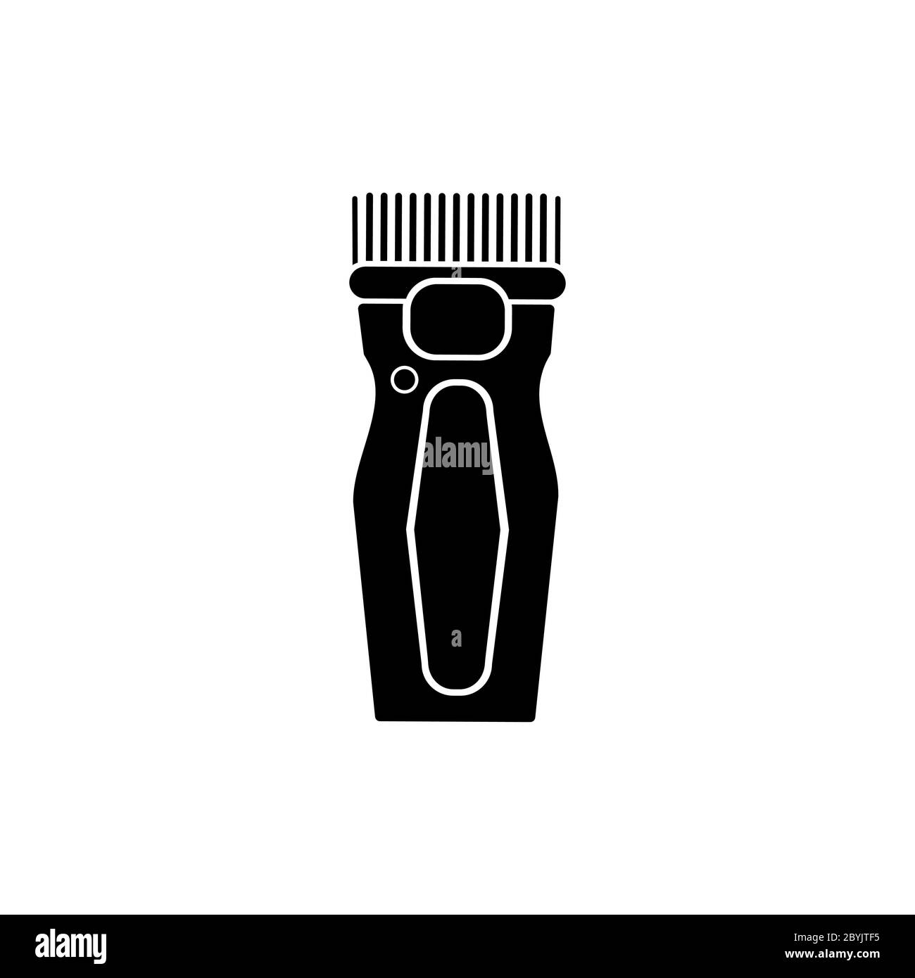 Tondeuse cheveux icône vecteur logo design noir symbole isolé sur fond blanc. Vecteur EPS 10 Illustration de Vecteur