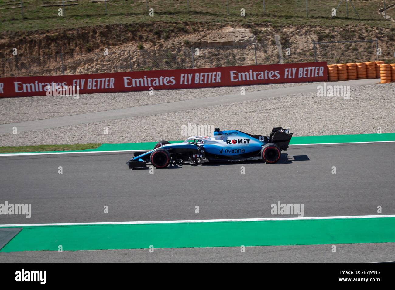 MONTMELLO, ESPAGNE-10 MAI 2019: Williams FW42 Formule 1 (pilote: George Russell) Banque D'Images