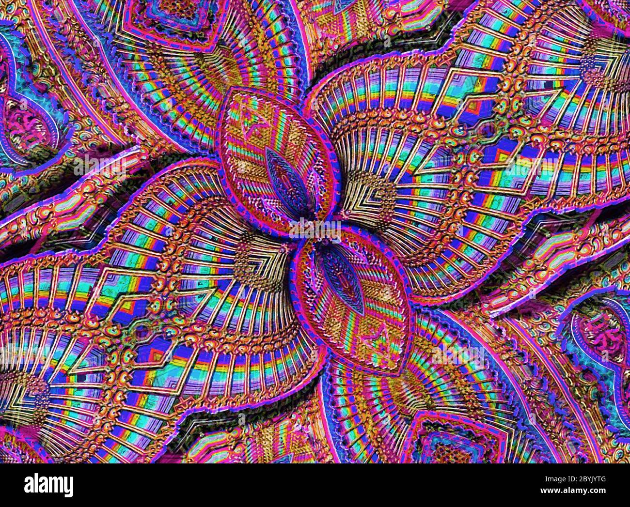 Décoration de luxe, œuvres d'art multicolores réalisées avec du pho Banque D'Images